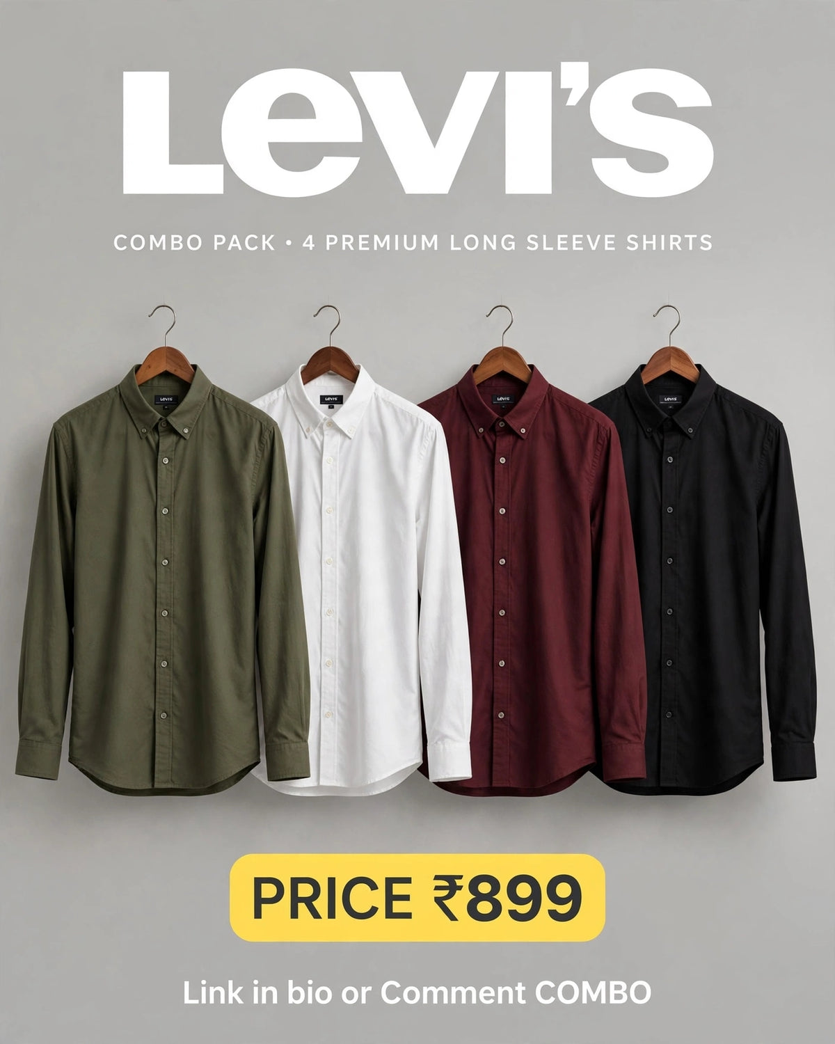 Casual Shirts (Multicolor, M) (Pack of 4)